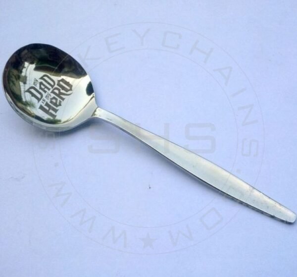 My Dad is my Hero Soup Spoon - Stainless Steel - Image 3