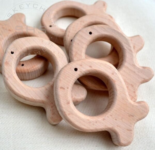 Fish Shaped beech Wood baby Teether