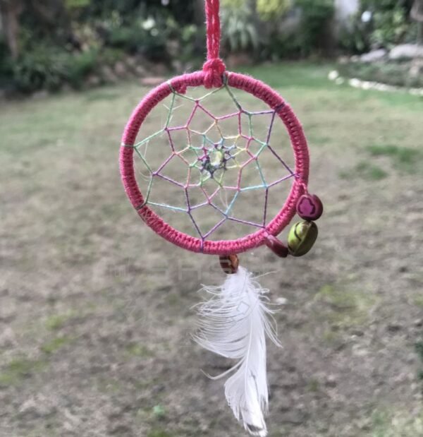 Handmade Miniature Dream Catchers- 5 cm Ring - Image 5