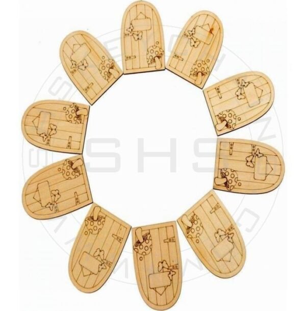 Pack of Ten Laser Cut Miniature Fairy Doors - Image 3