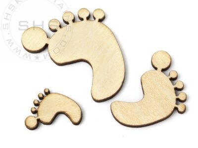 Laser Cut baby Feet-Assorted Sizes- Set of 3