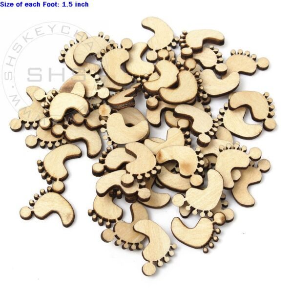 Laser Cut Baby Feet-1.5 inch- Pack of 50