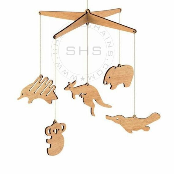 Laser Cut Wooden Australian Theme Chimes for Kids