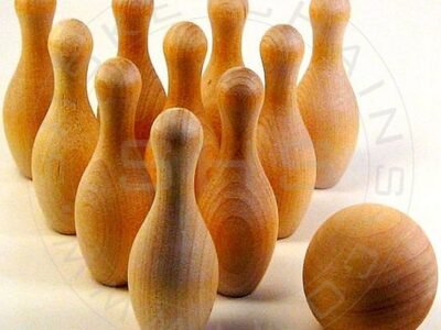 Miniature Wooden Bowling Set for kids